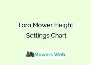 Lawn Mower Height Settings Toro