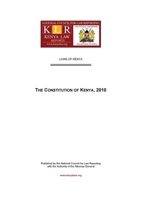 laws of kenya 2010