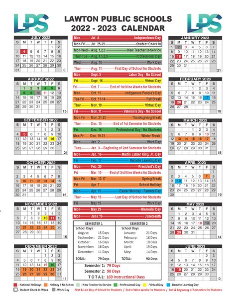 lawton public school calendar 22-23