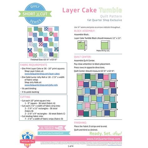 Layer Cake Quilt Pattern Pdf