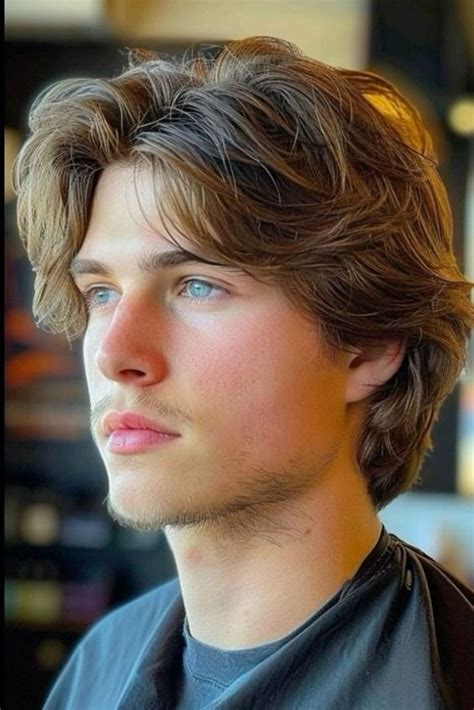 Layered Middle Part Men