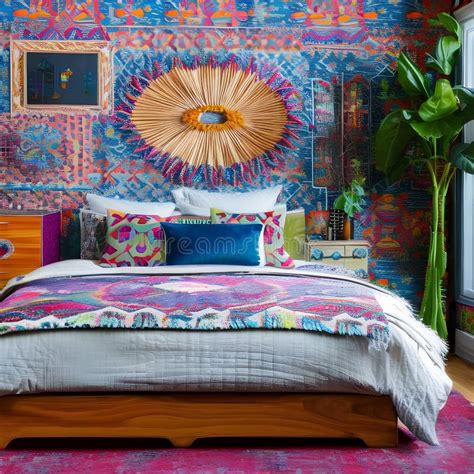 layered textiles in bedroom