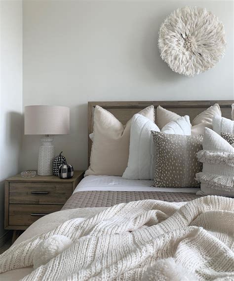 Layered textures in bedroom
