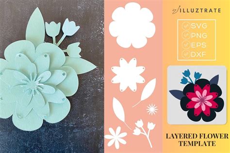 Download layered-flowers-set SVG