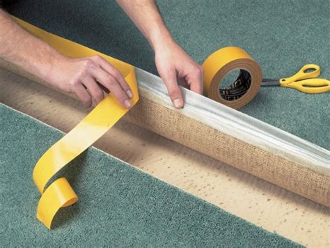 laying carpet with duck 2 sided tape