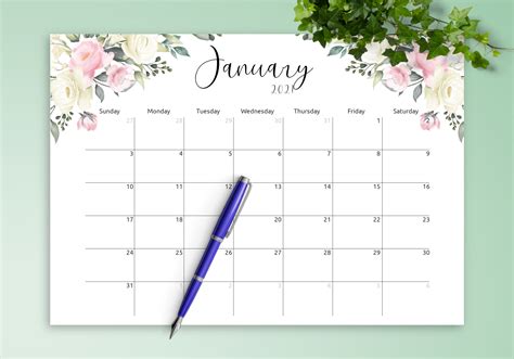 Layout Design Printable Calendars
