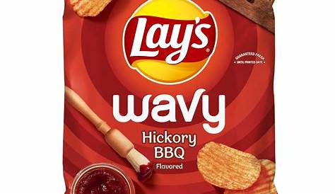 Lays Wavy Barbecue Chips Lay's Potato , Hickory , 10.5 Oz (297.6 G)