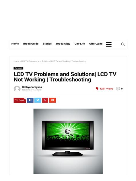 Lcd Tv Problems And Solutions