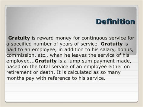 lcsa meaning in gratuity