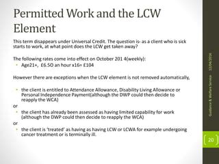 lcw element universal credit