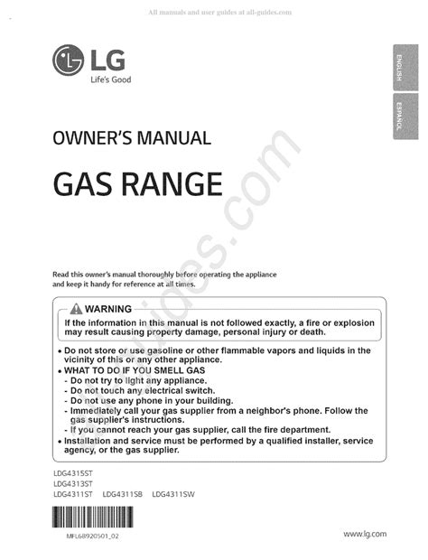 ldg ldg4313st owner manual