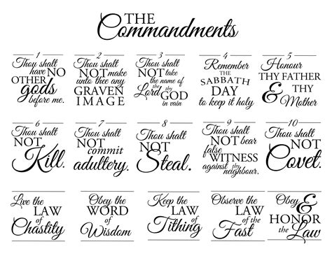lds commandments list