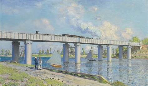 Le Pont Du Chemin De Fer A Argenteuil Claude Monet à rgenteuil The Bridge Of The