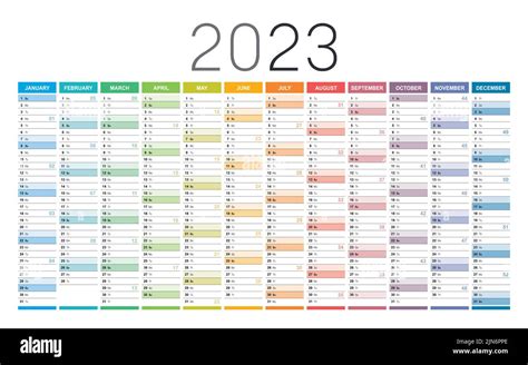 le calendrier de 2023