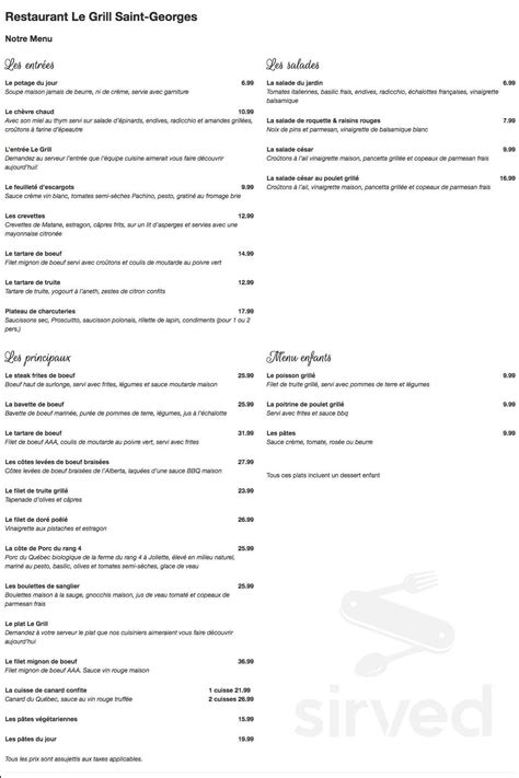 le grill saint-georges