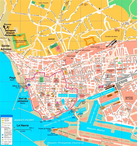 le havre france map