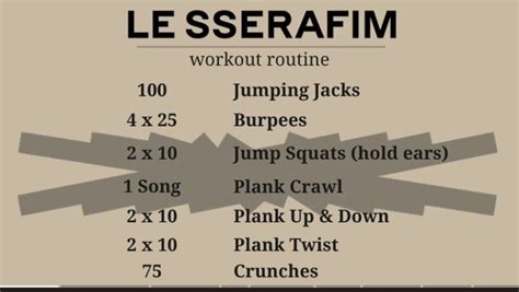 le sserafim workout calories