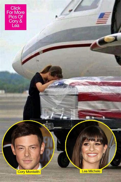 lea michele cory monteith casket