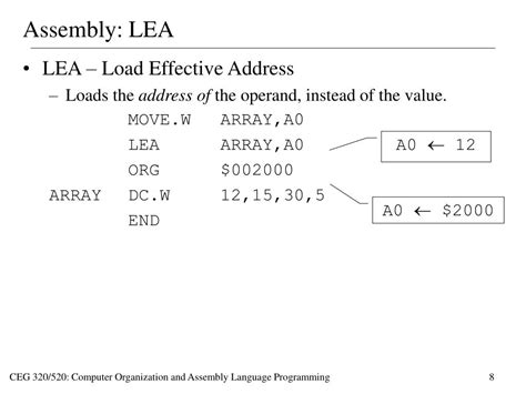 PPT x86 Programming Memory Accessing Modes, Characters, and Strings PowerPoint Presentation