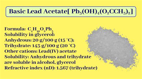 Lead Acetate Hs Code