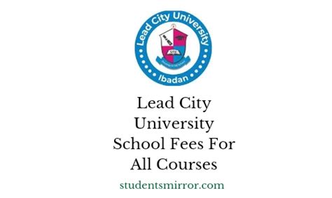 lead city university courses and fees