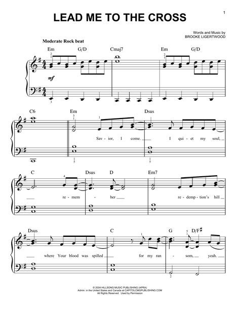 lead me to the cross sheet music