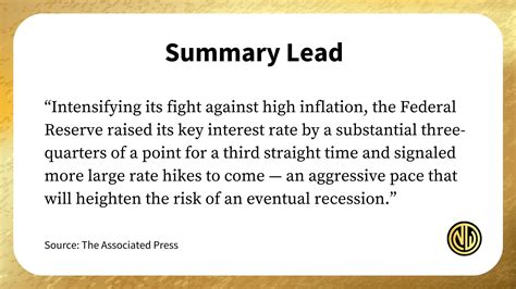 Lead Summary Examples