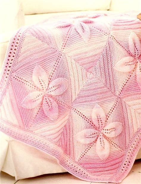 Leaf Baby Blanket Knitting Pattern