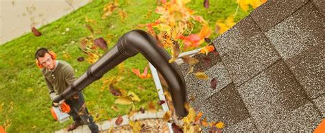 leaf blower rain gutter attachment