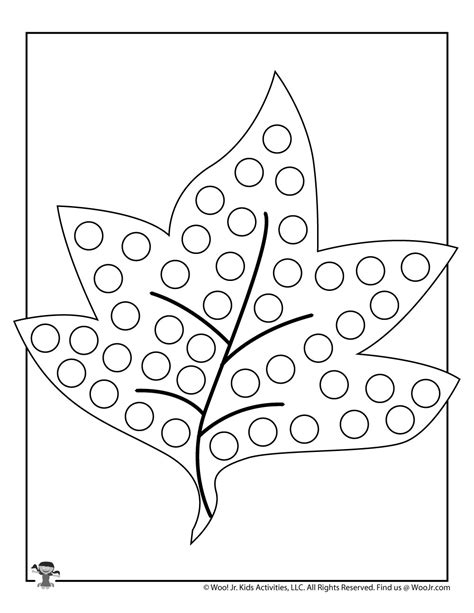 Leaf Dot Paint Printable