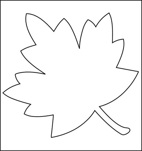 Leaf Template Whole Page Printable