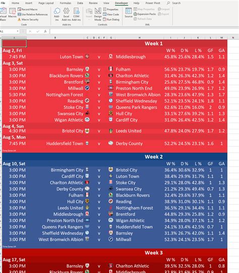 league two live table