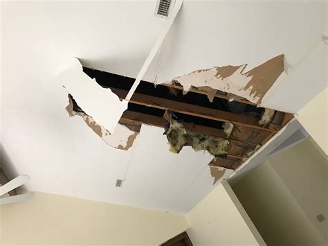 leaky roof damage