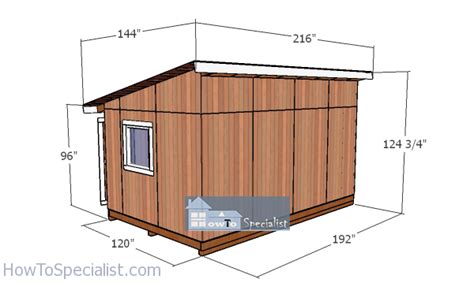 lean to shed plans 10x16