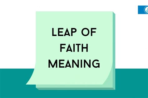 leap of faith meaning in tagalog with explanation