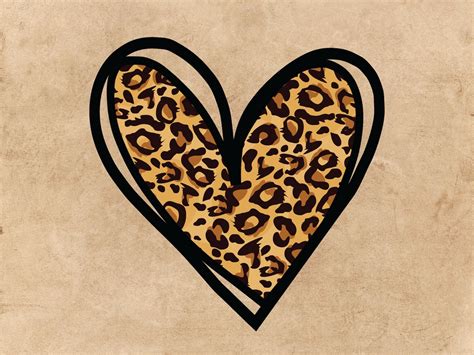 Leopard Print Heart Stock Illustration Download Image Now iStock