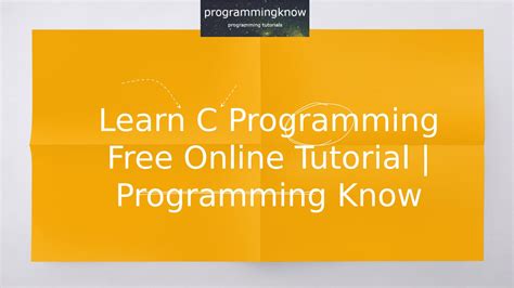 learn c programming free