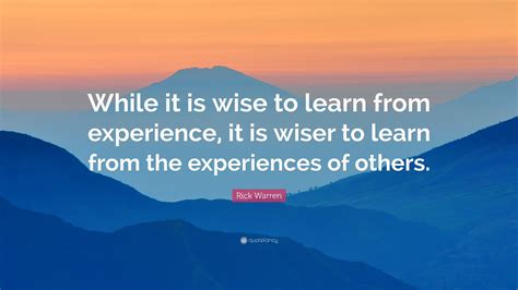 Learn from the Experience Quote