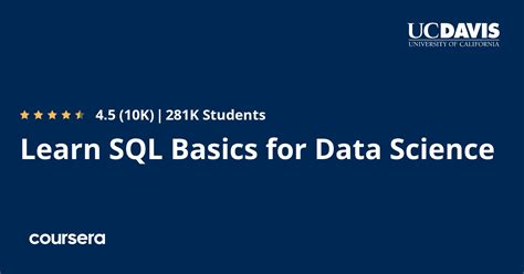 learn sql basics for data science specialization coursera