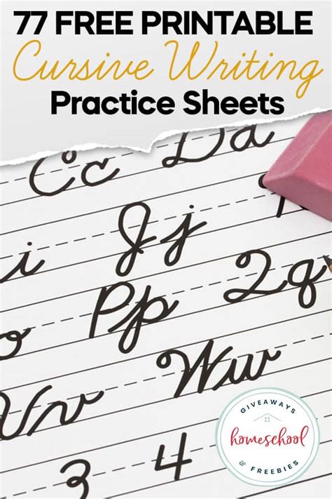 Learn To Write Cursive Free Printables