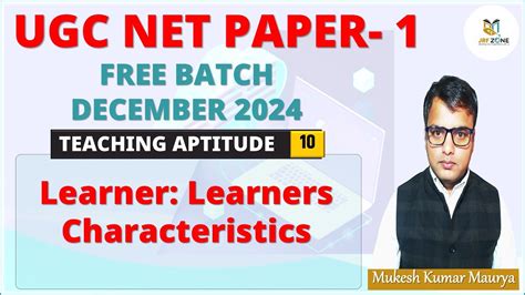 List Of Learners Characteristics Ugc Net 2023