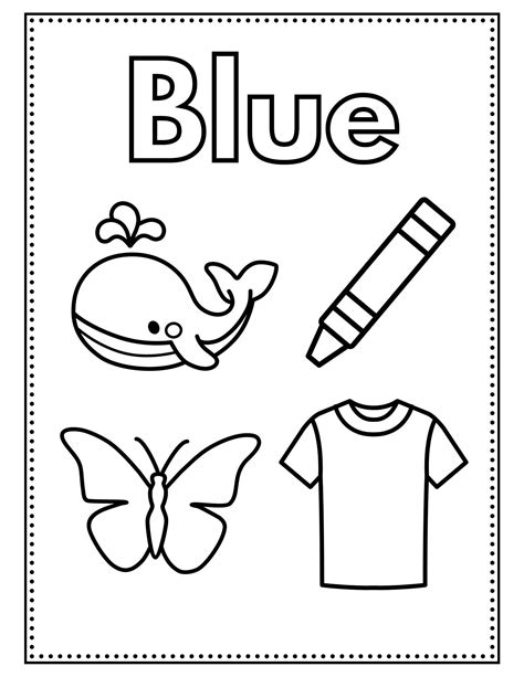Learning Colors Printables Light Blue