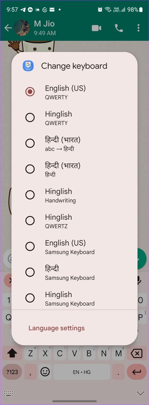 Un grupo de WhatsApp con estudiantes de idiomas