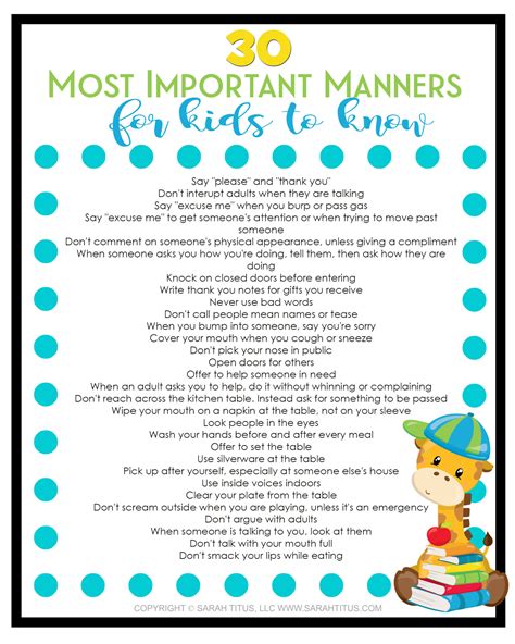 learning manners for adults