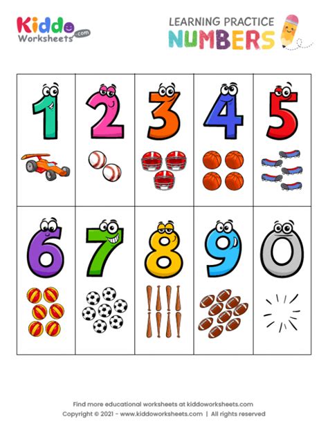 Learning Numbers Free Printable