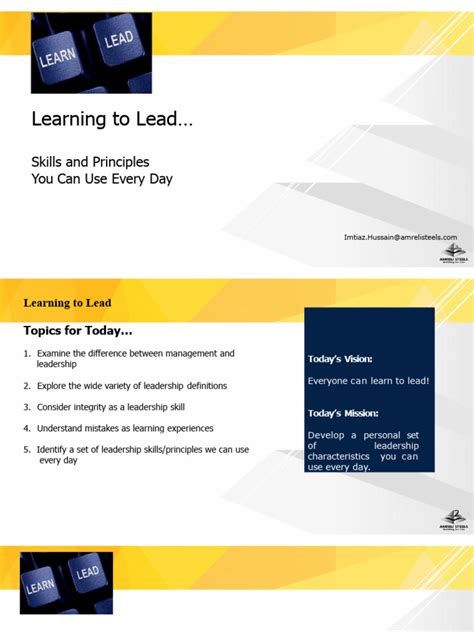 learning to lead pdf