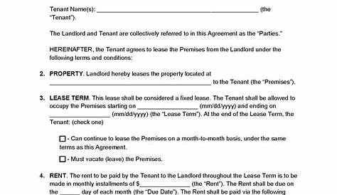 Free Texas RenttoOwn Lease Agreement PDF Word eForms