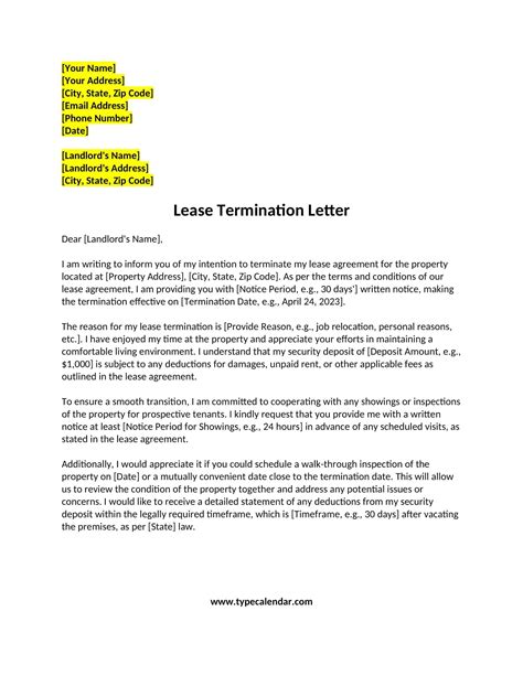 17+ Lease Termination Letter Example for Doc, PDF, and Word Mous Syusa