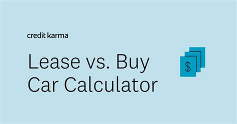 leasing vs buying calculator