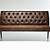 leather dining bench with back
